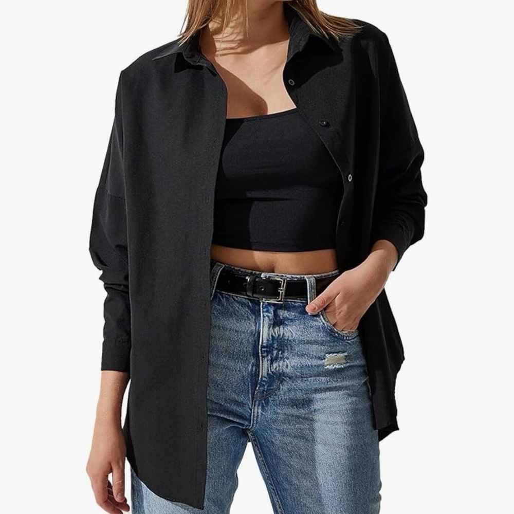 Big Dart Oversized Button Down Shirt